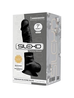 Silexd - Pene Realistico in Silicone con Ventosa 17,5 Cm Nero Mod 1