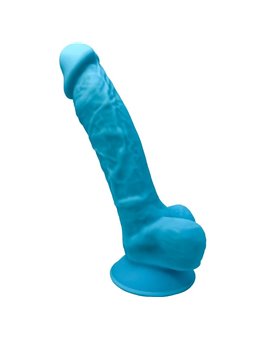Silexd - Model 1 Realistic Penis Premium Silexpan Silicone Blue 17.5 CM