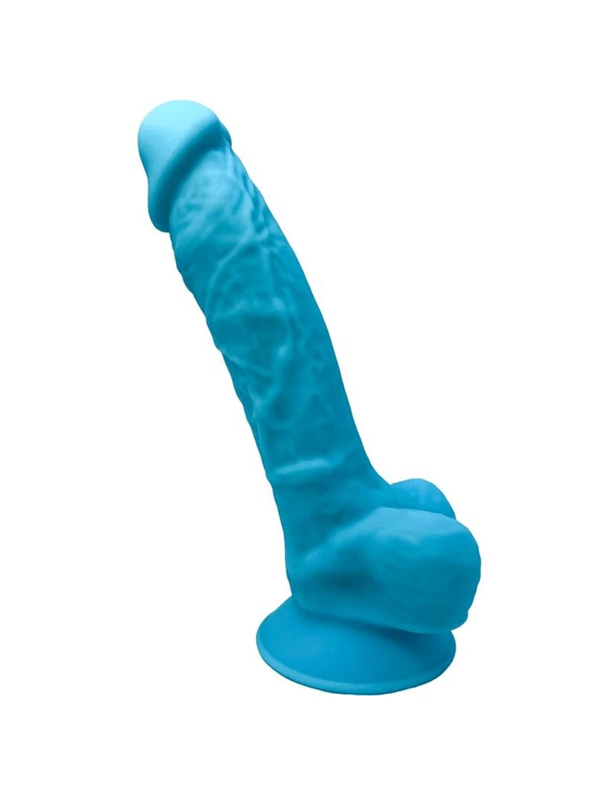 Silexd - Pene Realistico in Silicone con Ventosa 17,5 Cm Blu Mod 1