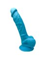 Silexd - Pene Realistico in Silicone con Ventosa 17,5 Cm Blu Mod 1