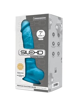 Silexd - Pene Realistico in Silicone con Ventosa 17,5 Cm Blu Mod 1