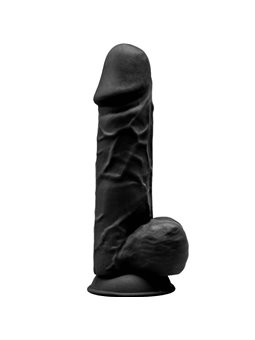 Silexd - Model 1 Realistic Penis Premium Silexpan Silicone Black 21.5 CM