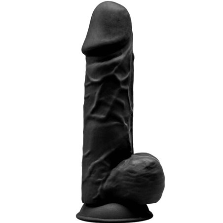 Silexd - Pene Realistico in Silicone con Ventosa 21,5 Cm Nero Mod 1