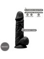 Silexd - Pene Realistico in Silicone con Ventosa 21,5 Cm Nero Mod 1