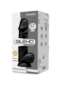 Silexd - Pene Realistico in Silicone con Ventosa 21,5 Cm Nero Mod 1