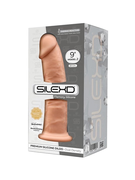 Silexd - Pene Realistico in Silicone con Ventosa 23 Cm Beige Mod 2