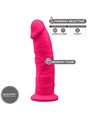 Silexd - Model 2 Realistic Penis Premium Silexpan Silicone Fuchsia 23 CM