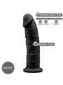 Silexd - Pene Realistico in Silicone con Ventosa 23 Cm Nero Mod 2
