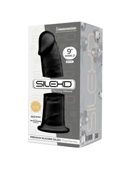 Silexd - Pene Realistico in Silicone con Ventosa 23 Cm Nero Mod 2