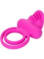 CalExotics Dual Clit Flicker - Anello Fallico Doppio Vibrante con Stimolatore Clitoride