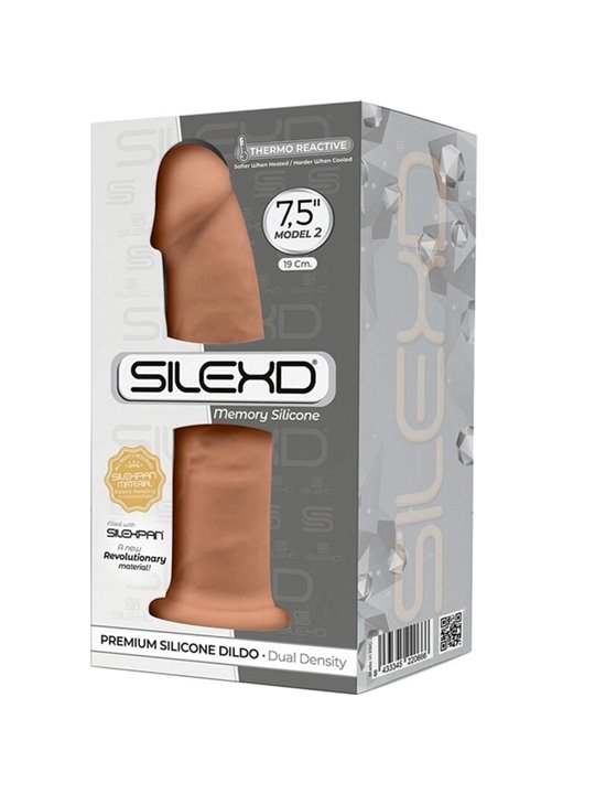 Silexd - Model 2 Realistic Penis Premium Silexpan Silicone Caramel 19 CM