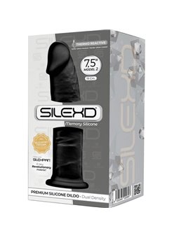Silexd - Pene Realistico in Silicone con Ventosa 19 Cm Nero Mod 2