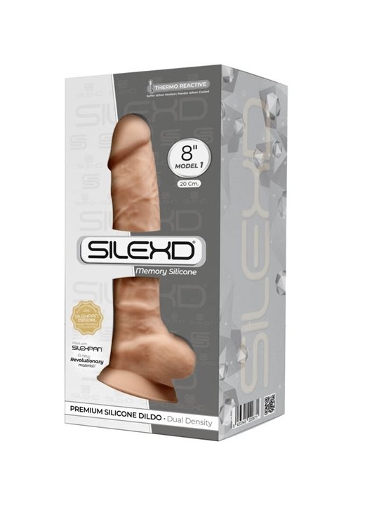 Silexd - Pene Realistico in Silicone con Ventosa 20 Cm Beige Mod 1