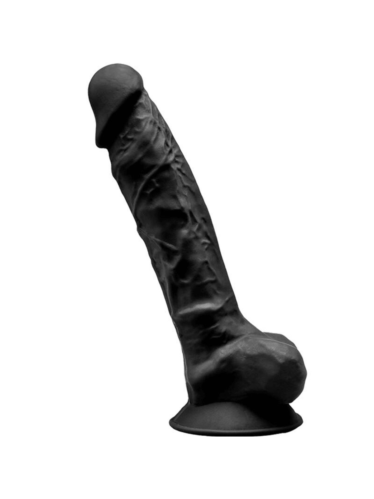 Silexd - Model 1 Realistic Penis Premium Silexpan Silicone Black 20 CM