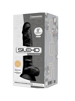 Silexd - Pene Realistico in Silicone con Ventosa 20 Cm Nero Mod 1