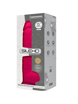 Silexd - Model 1 Realistic Penis Premium Silexpan Silicone Fuchsia 38 CM