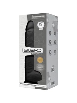 Silexd - Pene Realistico in Silicone con Ventosa 38 Cm Nero Mod 1