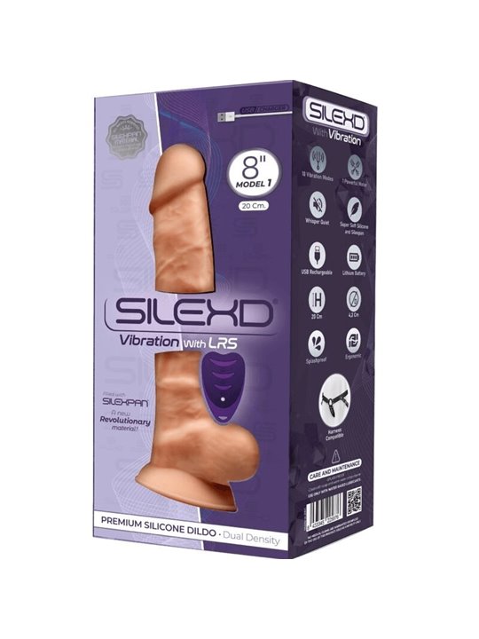 Silexd - Model 1 Realistic Penis Vibrator Silicone Premium Silexpan Remote Control 20 CM