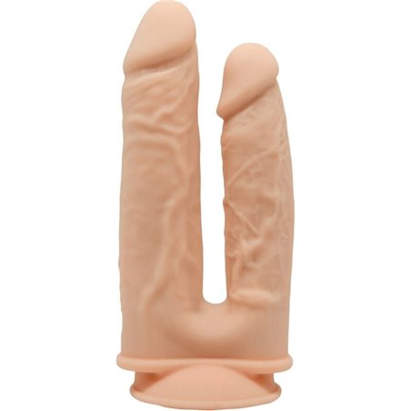 Silexd - Vibratore Realistico Doppio Beige con Telecomando Mod 1