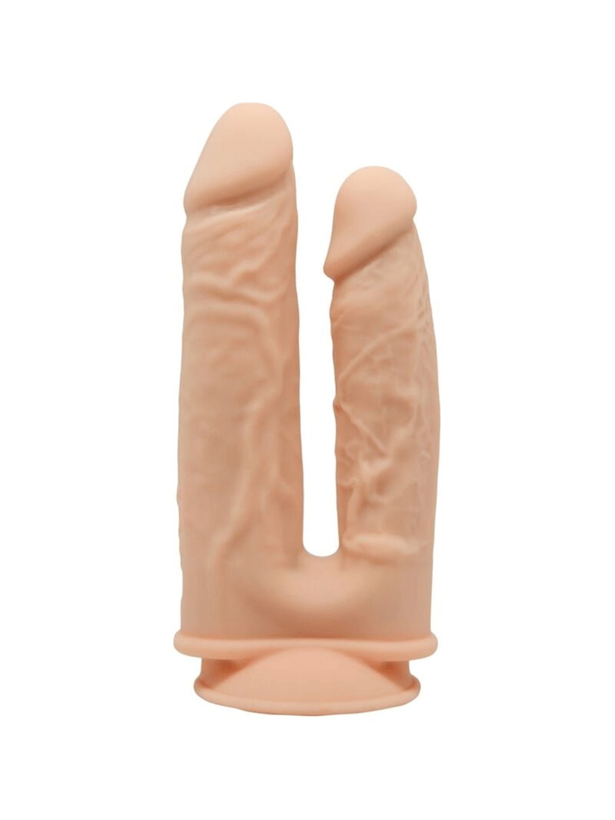 Silexd - Vibratore Realistico Doppio Beige con Telecomando Mod 1