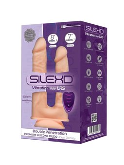 Silexd - Model 1 Realistic Penis Double Penetration Vibrator Premium Silexpan Silicone Remote Control 17.5 / 19.5 CM