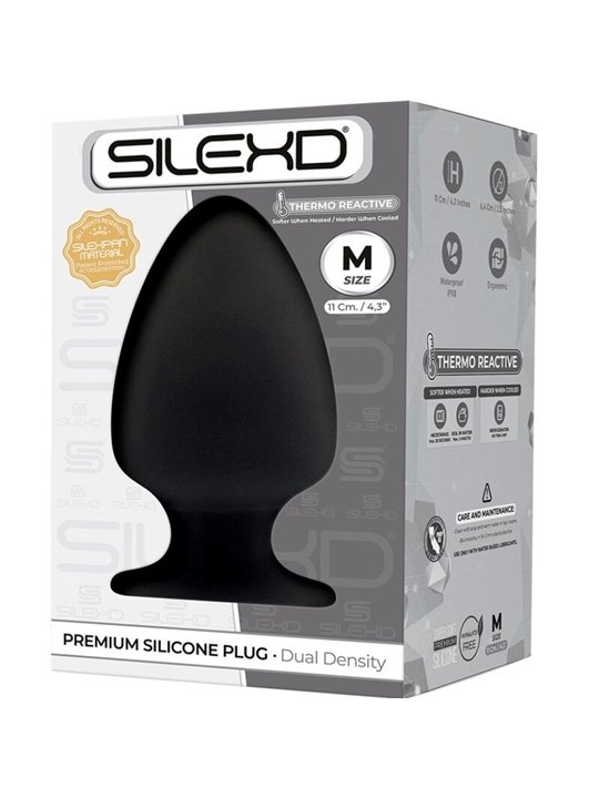 Silexd - Plug Anale con Ventosa Taglia M Nero 11 Cm Mod 1