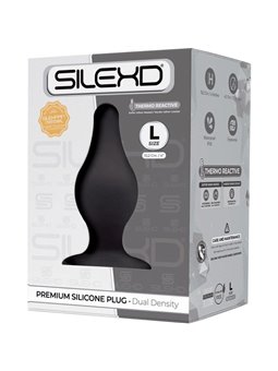 Silexd - Plug Anale con Ventosa Taglia L Nero 10,2 Cm Mod 2