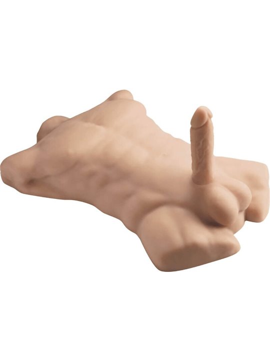 Silexd Apollo L - Busto Maschile in Silicone Liquido con Dildo 17,7 Cm