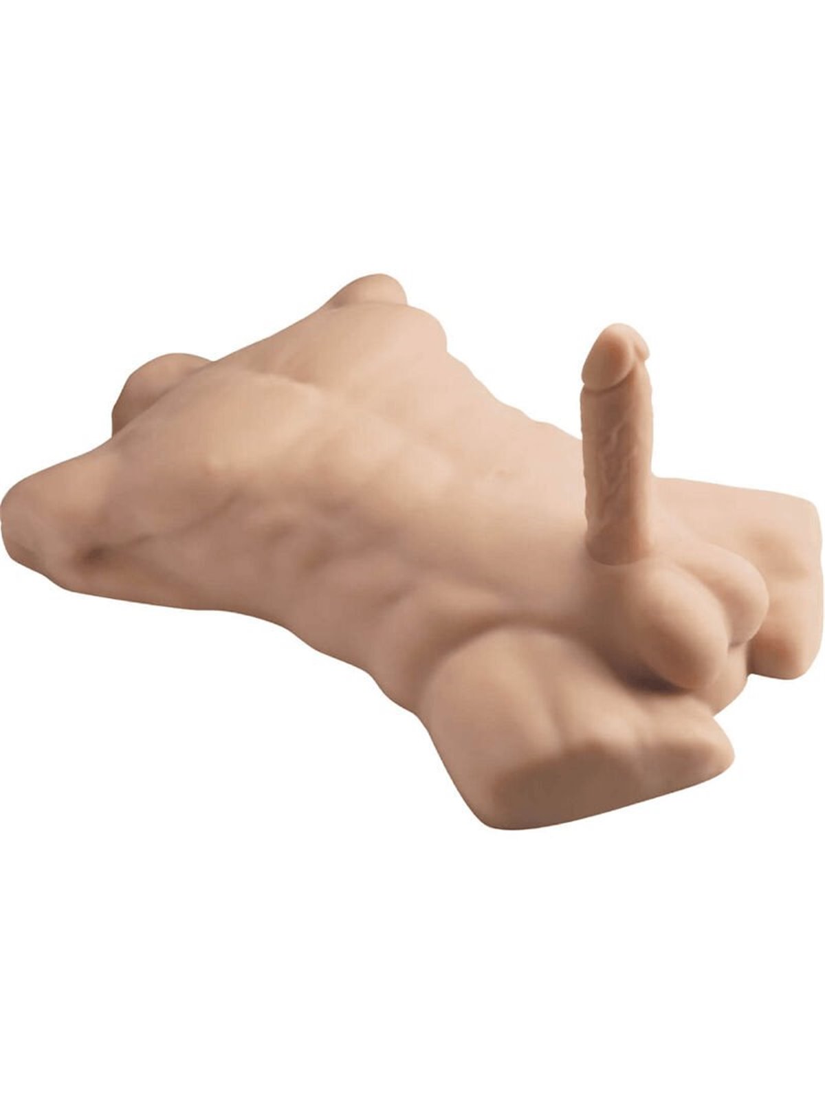 Silexd Apollo L - Busto Maschile in Silicone Liquido con Dildo 17,7 Cm