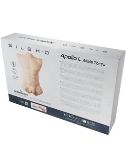 Silexd Apollo L - Busto Maschile in Silicone Liquido con Dildo 17,7 Cm