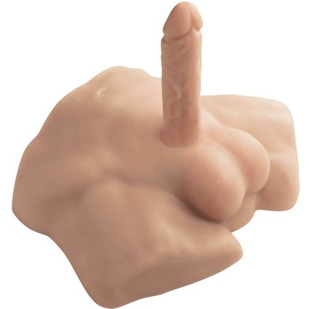 Silexd Apollo S - Busto Maschile in Silicone Liquido con Dildo 17,7 Cm