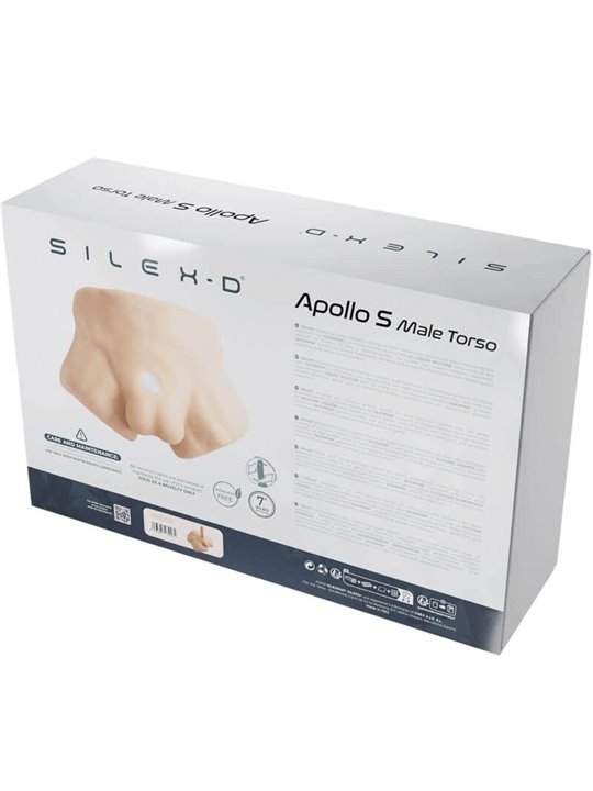 Silexd Apollo S - Busto Maschile in Silicone Liquido con Dildo 17,7 Cm