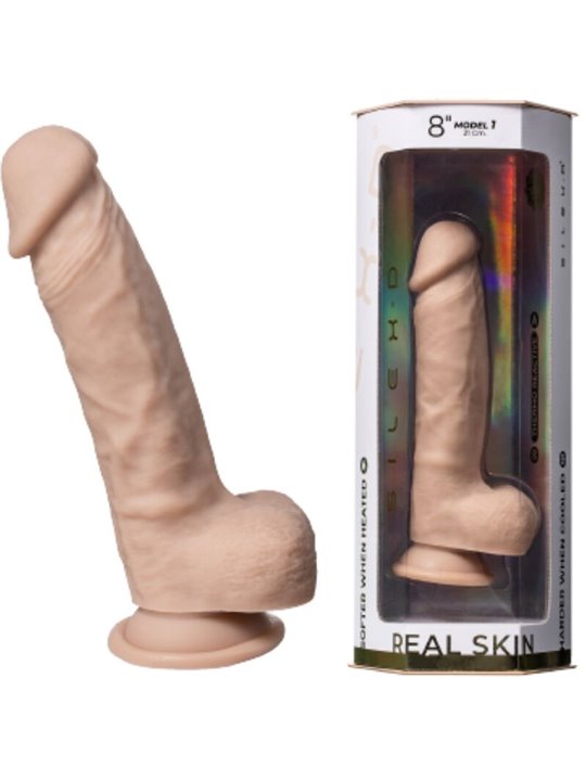Silexd - Pene Realistico in Silicone con Ventosa 21 Cm Beige Mod 1