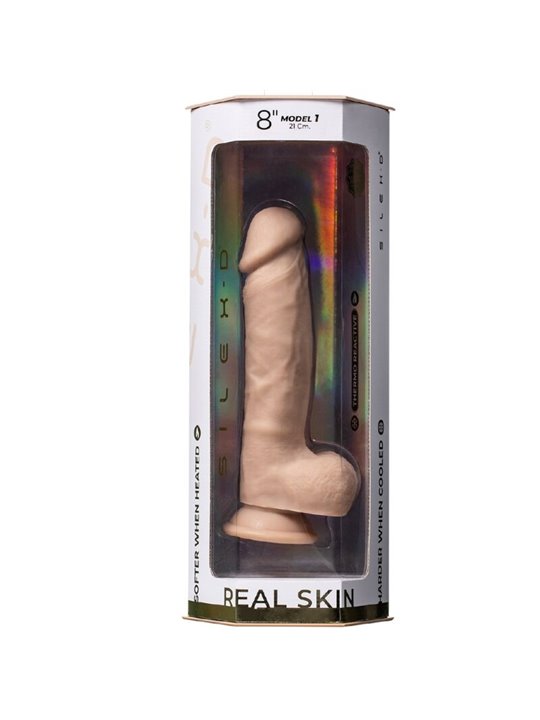 Silexd - Pene Realistico in Silicone con Ventosa 21 Cm Beige Mod 1