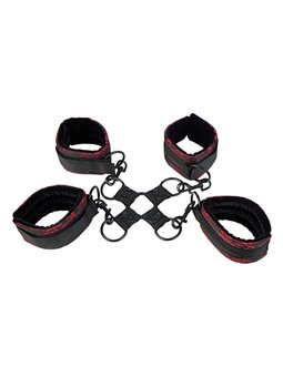 Calexotics Scandal Hog Tie - X-Shaped Hog Tie with Cuffs and Anklets