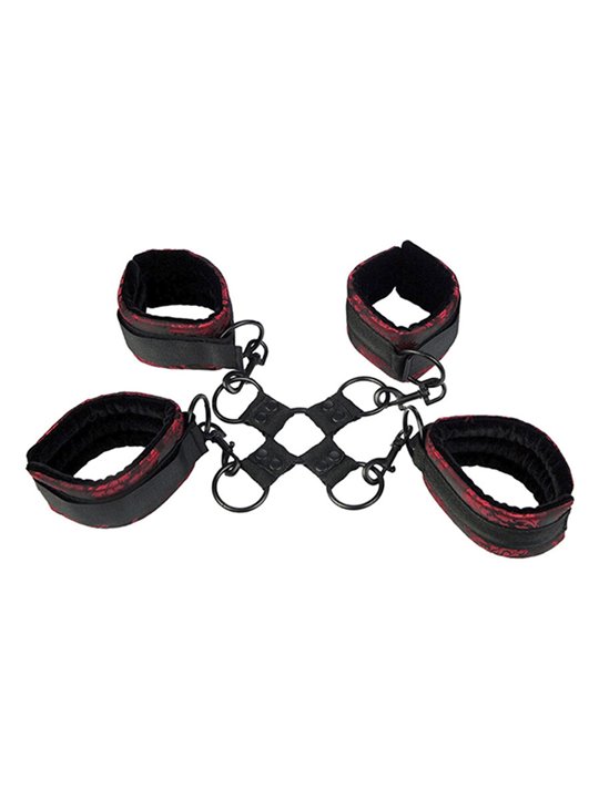 Calexotics Scandal Hog Tie - Costrittivo a X con Polsiere e Cavigliere