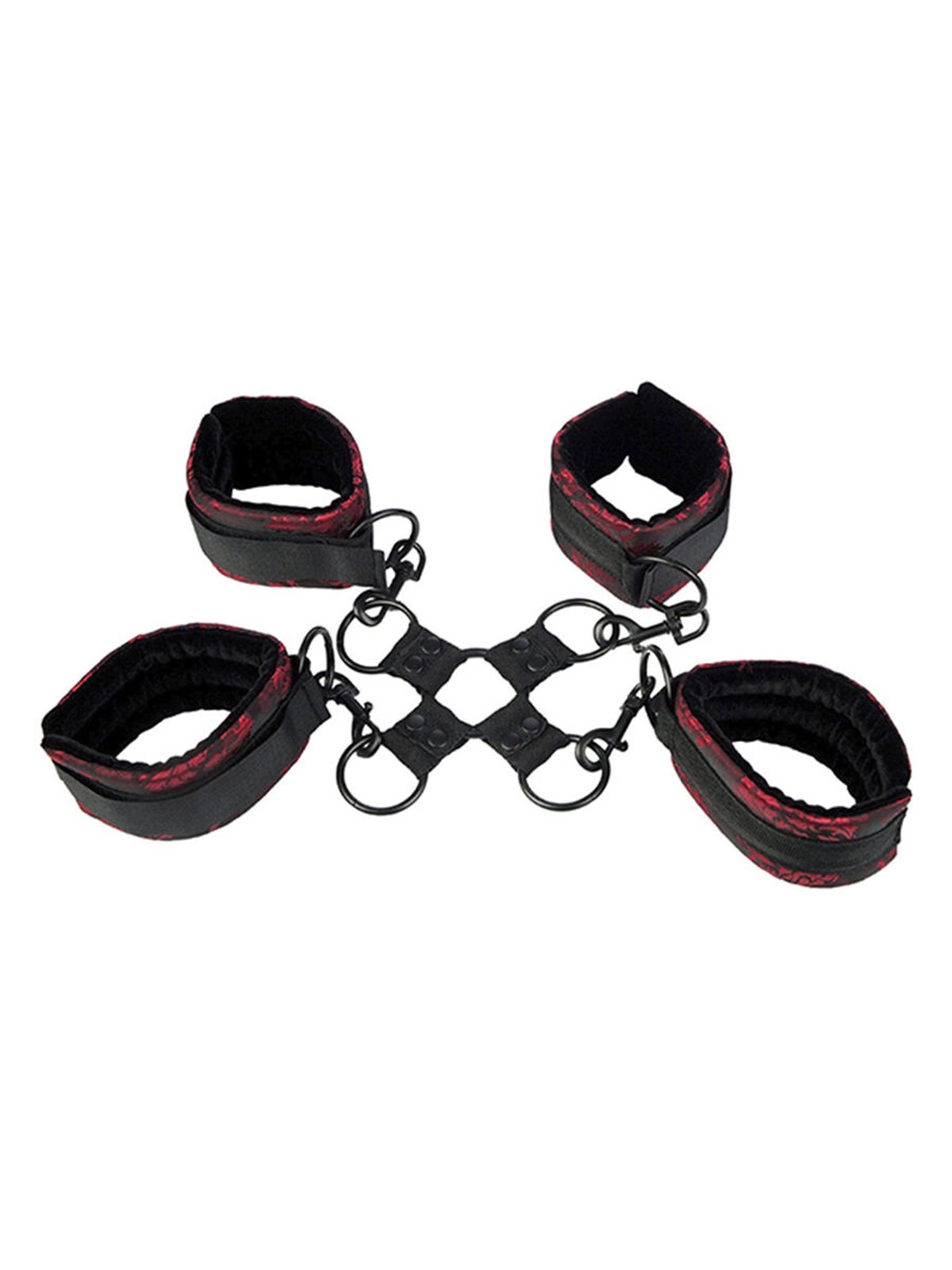 Calexotics Scandal Hog Tie - Costrittivo a X con Polsiere e Cavigliere