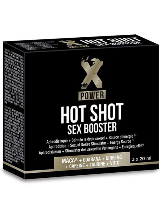 X Power Hot Shot Sex Booster - Integratore per la Libido 3 x 20 ML