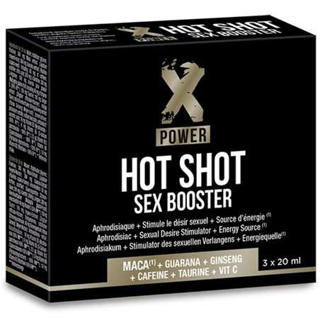X Power Hot Shot Sex Booster - Integratore per la Libido 3 x 20 ML