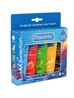 Pasante - Set di 5 Lubrificanti Aromatizzati a Base Acqua da 15 ML