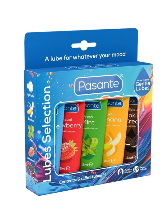 Pasante - Set of 5 Flavoured Water-Based Lubricants 15 ml