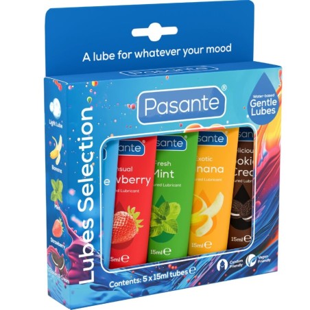 Pasante - Set of 5 Flavoured Water-Based Lubricants 15 ml