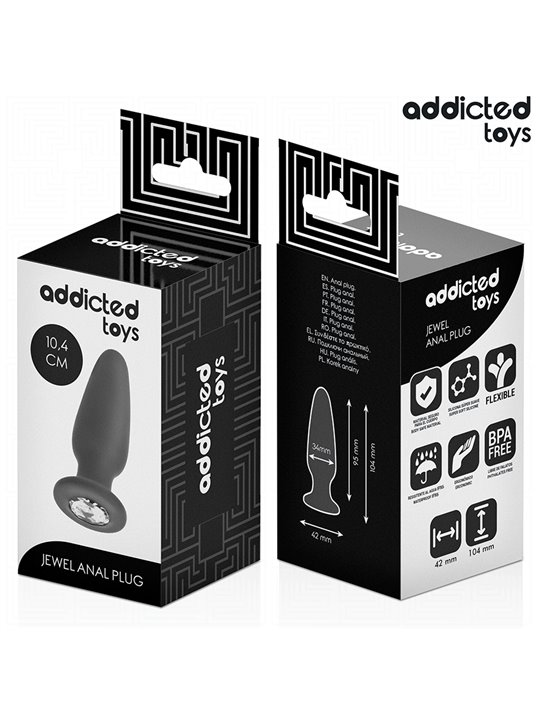 Addicted Toys - Plug Anale con Diamante Taglia M 10,4 Cm