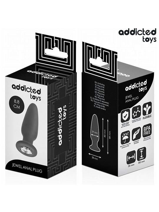 Addicted Toys - Anal Plug with Diamond Size S 8.8 cm