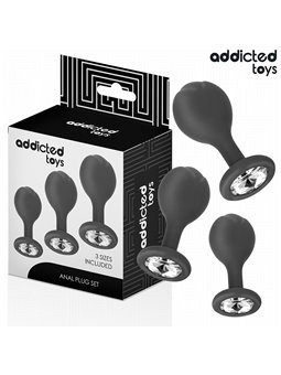 Addicted Toys - Set of 3 Anal Plugs with Diamond (3 Sizes)