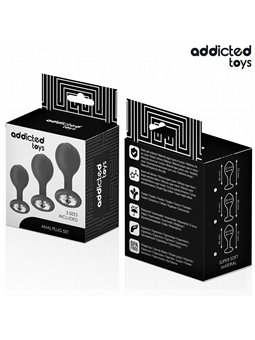 Addicted Toys - Set of 3 Anal Plugs with Diamond (3 Sizes)