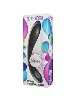 Alive Black Heart - Silicone Anal Stimulator 17.7 cm