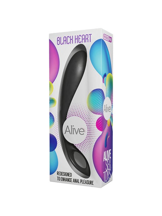 Alive Black Heart - Silicone Anal Stimulator 17.7 cm