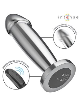 Intense - Metal Vibrating Anal Plug Dildo with Remote Control M
