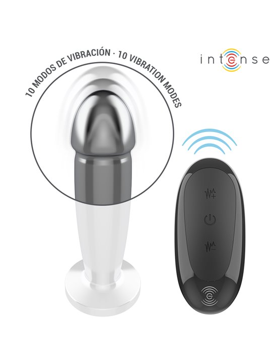 Intense - Metal Vibrating Anal Plug Dildo with Remote Control M